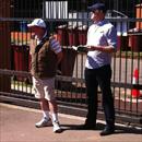 John and Ben Ingham looking at yearlings